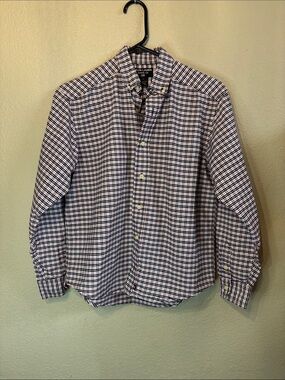 Ralph Lauren Shirt Boys Red & Blue Plaid Long Sleeve Classic Button Top Medium